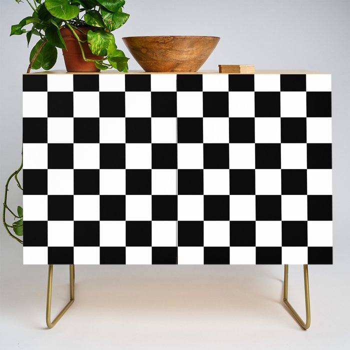 Checkered (Black & White Pattern) Credenza Gallery Image 1
