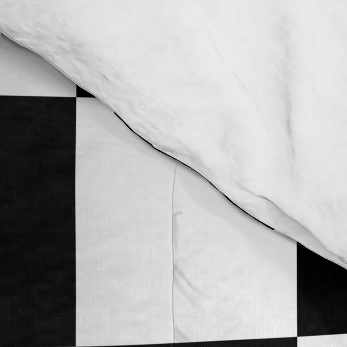 Checkered (Black & White Pattern) Comforter Gallery Image 4