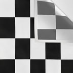 Checkered (Black & White Pattern) Wall Tapestry Gallery Image 3