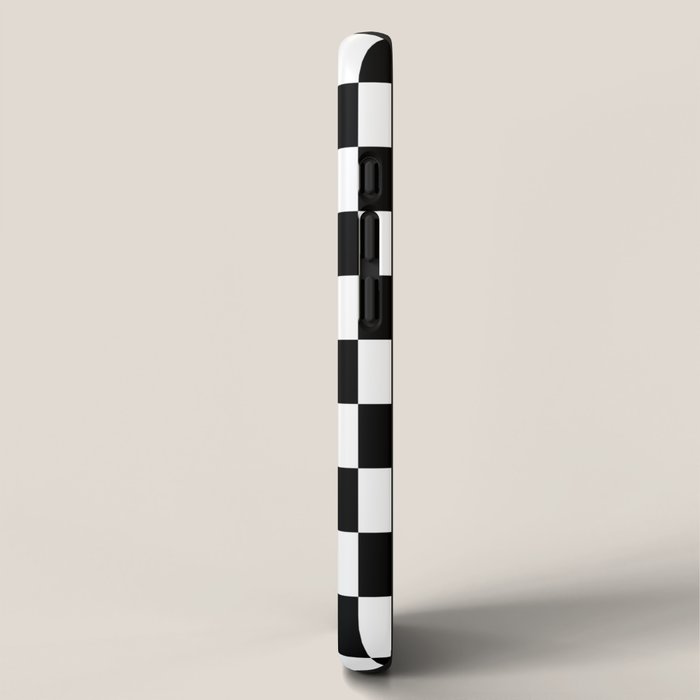 Checkered (Black & White Pattern) iPhone Case Gallery Image 2