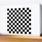 Checkered (Black & White Pattern) Wall Mural Gallery Image 2
