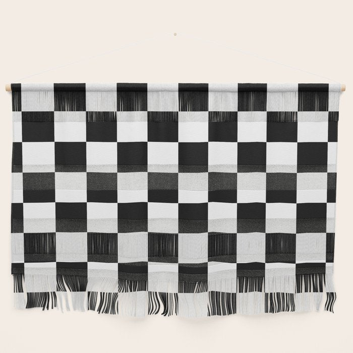 Checkered (Black & White Pattern) Wall Hanging Gallery Image 1