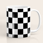 Checkered (Black & White Pattern) Coffee Mug Gallery Image 1