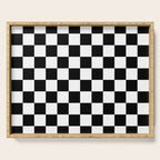 Checkered (Black & White Pattern) Serving Tray Gallery Image 1