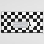 Checkered (Black & White Pattern) Desk Mat Gallery Image 1