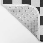 Checkered (Black & White Pattern) Bath Mat Gallery Image 2