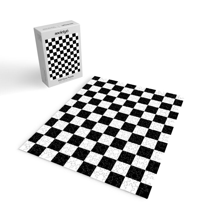 Checkered (Black & White Pattern) Jigsaw Puzzle Gallery Image 2