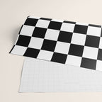 Checkered (Black & White Pattern) Wrapping Paper Gallery Image 2