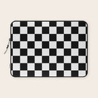 Checkered (Black & White Pattern) Laptop Sleeve Gallery Image 1