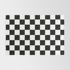 Checkered (Black & White Pattern) Rug Gallery Image 2