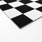 Checkered (Black & White Pattern) Welcome Mat Gallery Image 2