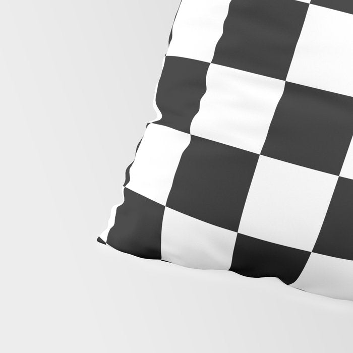 Checkered (Black & White Pattern) Pillow Sham Gallery Image 4