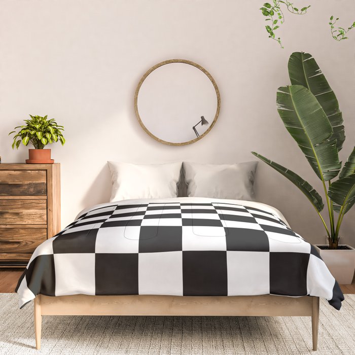 Checkered (Black & White Pattern) Comforter Gallery Image 3