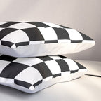 Checkered (Black & White Pattern) Pillow Sham Gallery Image 3