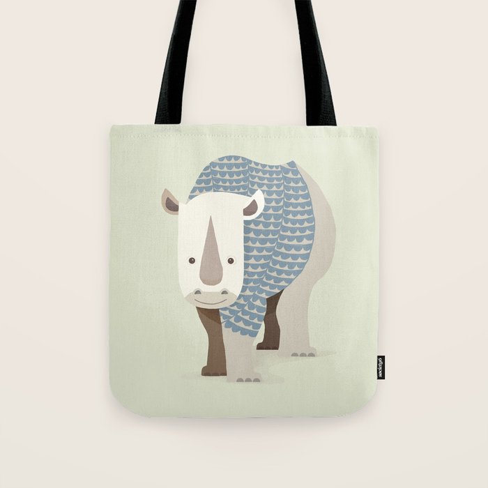 Whimsical Rhinoceros Tote Bag Gallery Image 1