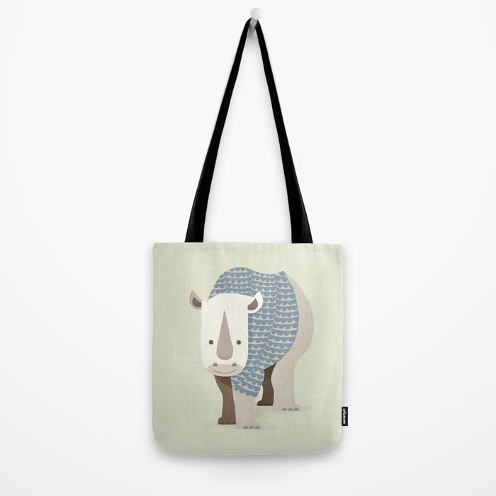 Whimsical Rhinoceros Tote Bag Gallery Image 2
