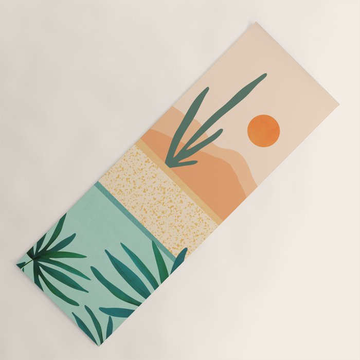 Southwest Poolside Desert Landscape Series Yoga Mat Gallery Image 1