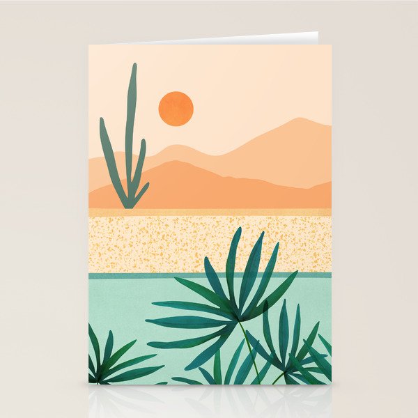 Southwest Poolside Desert Landscape Series Stationery Card Gallery Image 2