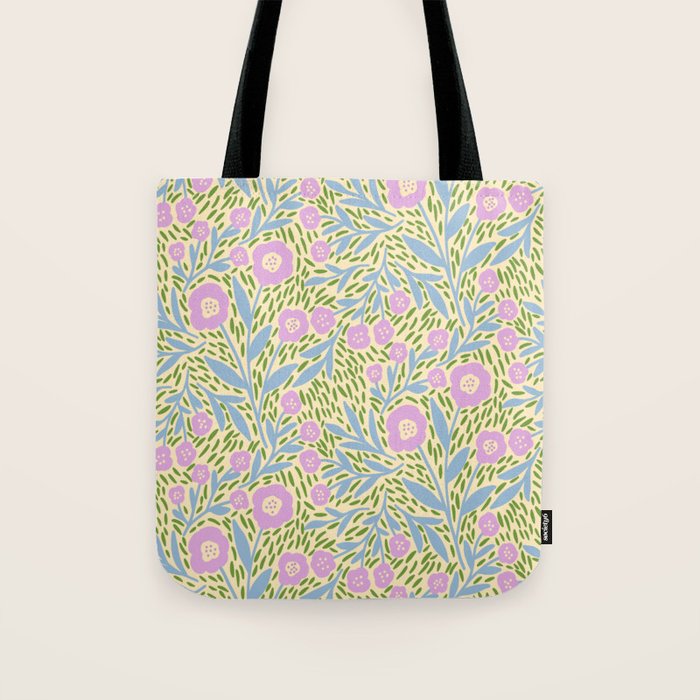 Botanical Garden - Lilac, Blue and Green  Tote Bag Gallery Image 1