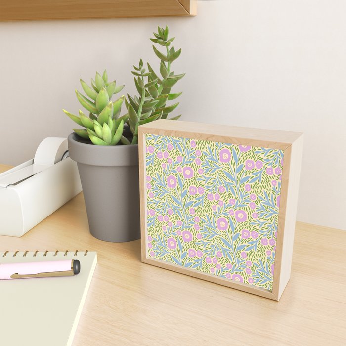 Botanical Garden - Lilac, Blue and Green  Mini Art Print Gallery Image 2