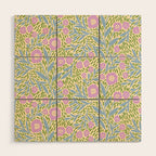 Botanical Garden - Lilac, Blue and Green  Wood Wall Art Gallery Image 1