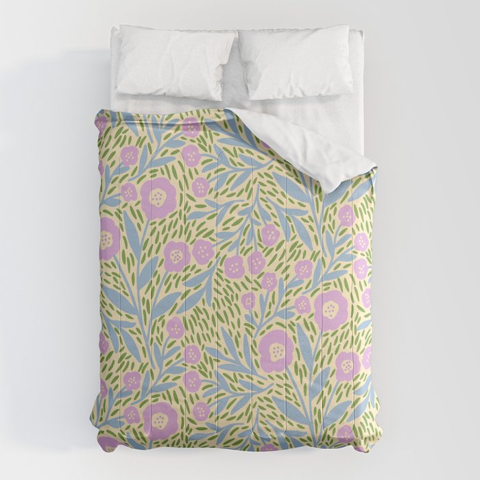 Botanical Garden - Lilac, Blue and Green  Comforter Gallery Image 6