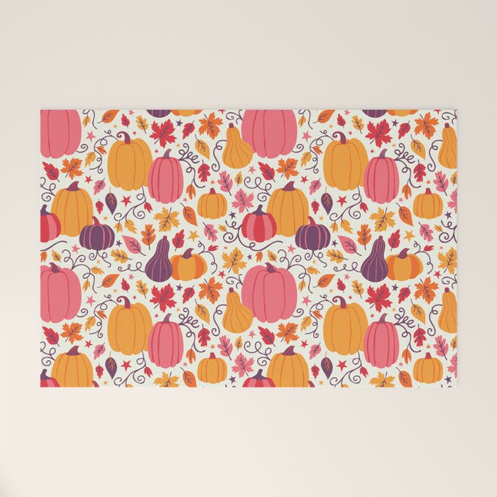Cozy Pumpkin Patch Welcome Mat Gallery Image 1