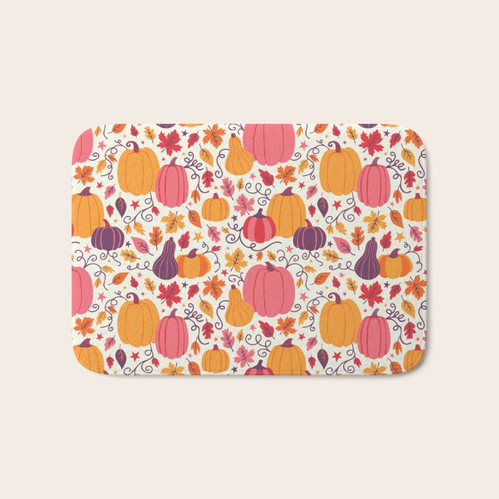 Cozy Pumpkin Patch Bath Mat Gallery Image 1