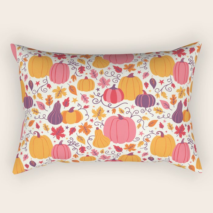 Cozy Pumpkin Patch Rectangular Pillow Gallery Image 1