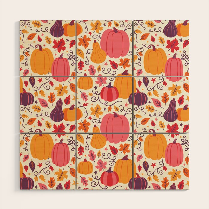 Cozy Pumpkin Patch Wood Wall Art Gallery Image 1