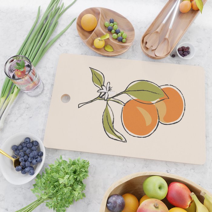 Modern Minimalist Oranges Cutting Board Gallery Image 2
