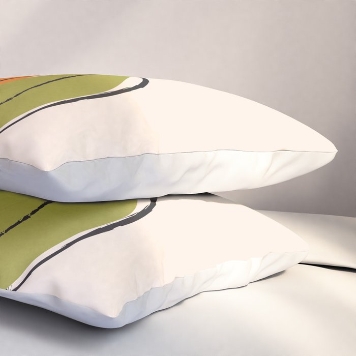 Modern Minimalist Oranges Pillow Sham Gallery Image 3