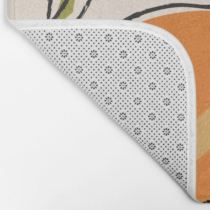 Modern Minimalist Oranges Bath Mat Gallery Image 2