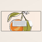 Modern Minimalist Oranges Desk Mat Gallery Image 1