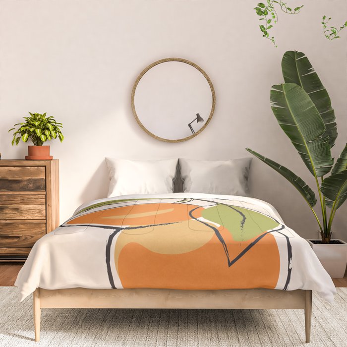 Modern Minimalist Oranges Comforter Gallery Image 3