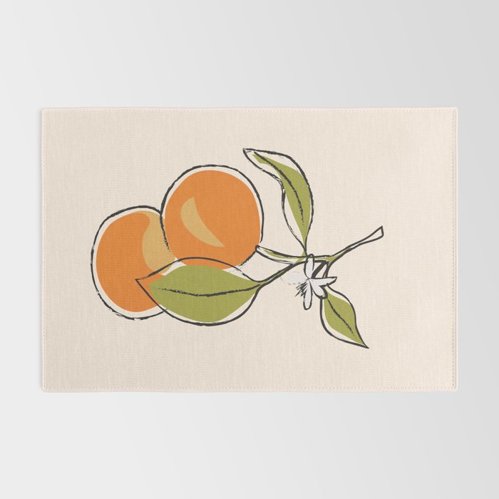 Modern Minimalist Oranges Rug Gallery Image 2