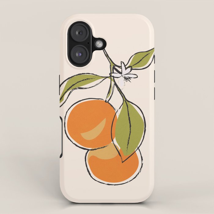 Modern Minimalist Oranges iPhone Case Gallery Image 1