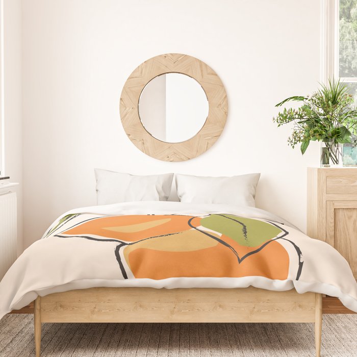 Modern Minimalist Oranges Duvet Cover Gallery Image 3