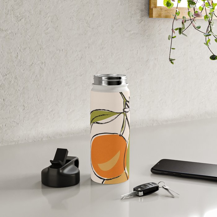Modern Minimalist Oranges Water Bottle Gallery Image 4