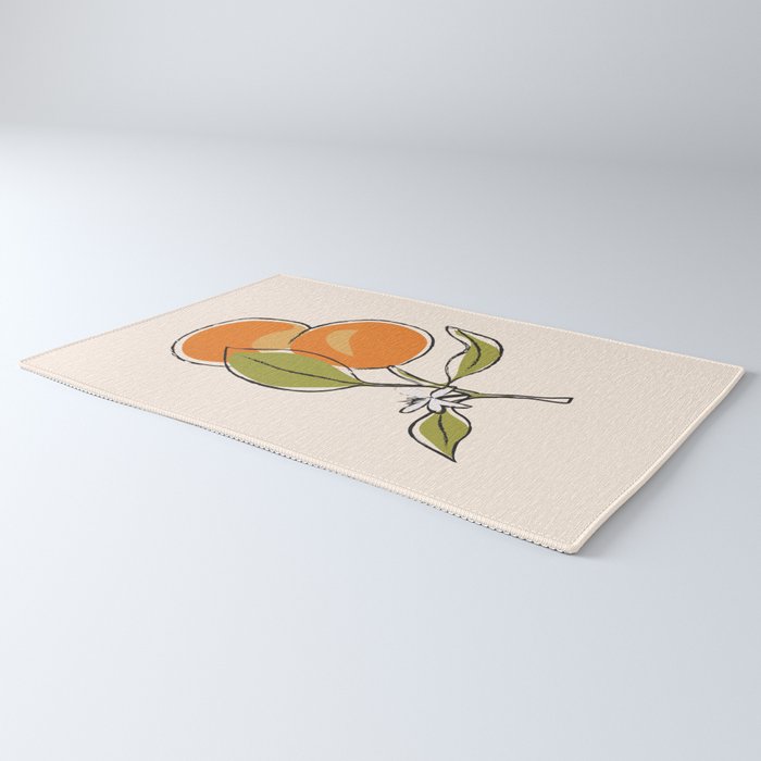 Modern Minimalist Oranges Rug Gallery Image 3