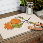Modern Minimalist Oranges Outdoor Rug Gallery Image 2