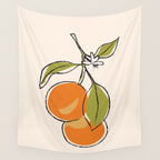 Modern Minimalist Oranges Wall Tapestry Gallery Image 4