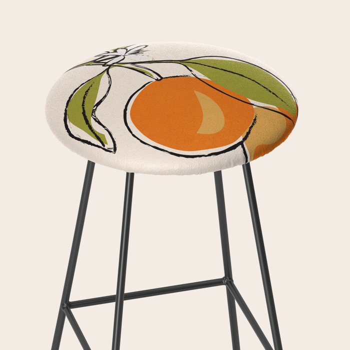 Modern Minimalist Oranges Stool Gallery Image 2