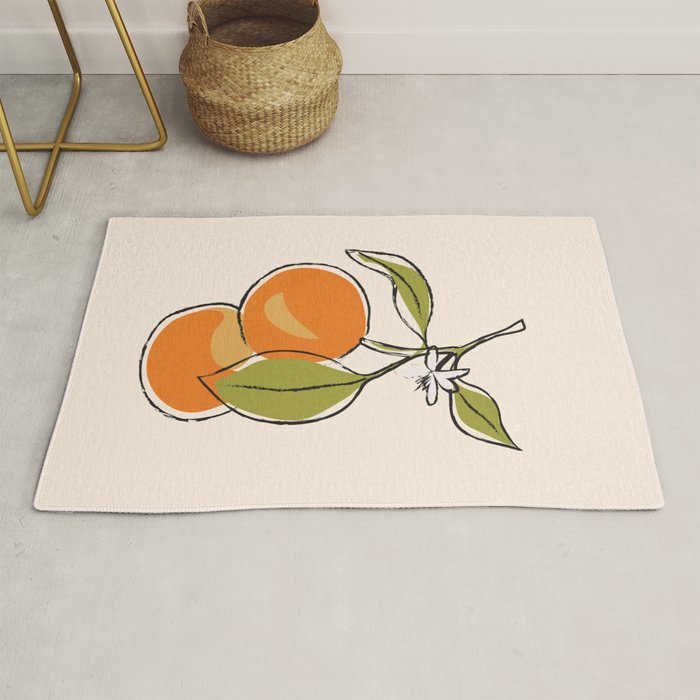 Modern Minimalist Oranges Rug Gallery Image 1