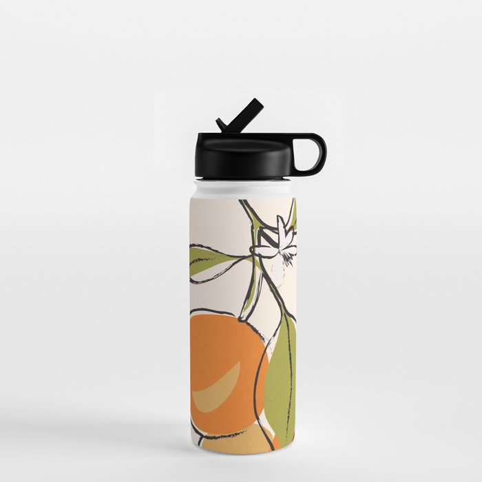 Modern Minimalist Oranges Water Bottle Gallery Image 1