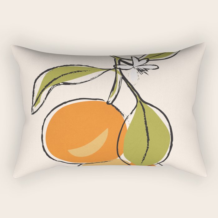 Modern Minimalist Oranges Rectangular Pillow Gallery Image 1