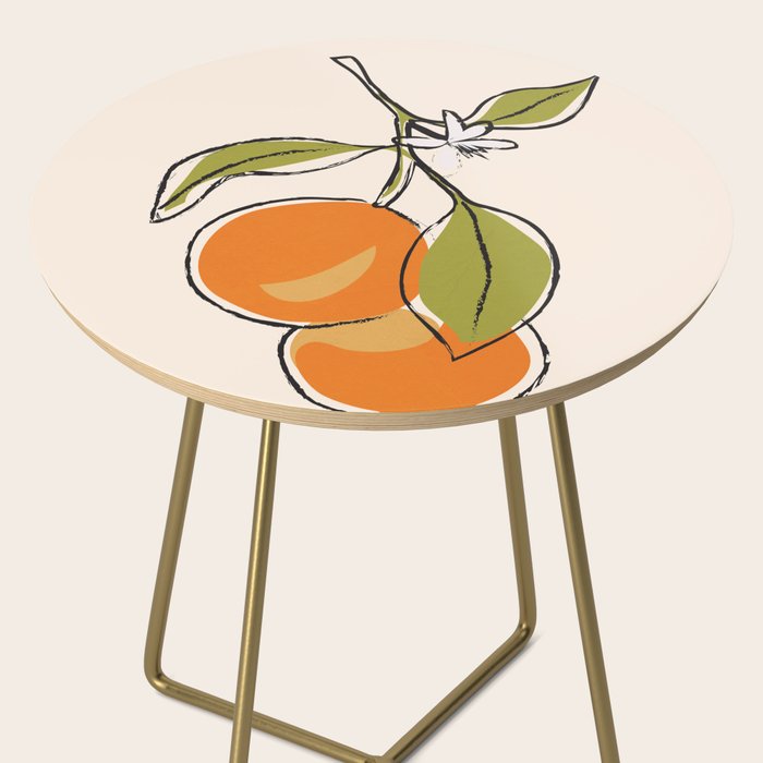 Modern Minimalist Oranges Side Table Gallery Image 2
