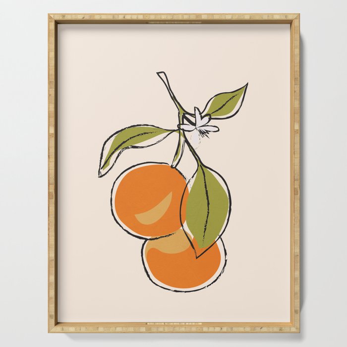 Modern Minimalist Oranges Serving Tray Gallery Image 1