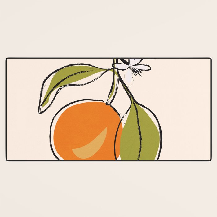 Modern Minimalist Oranges Desk Mat Gallery Image 3