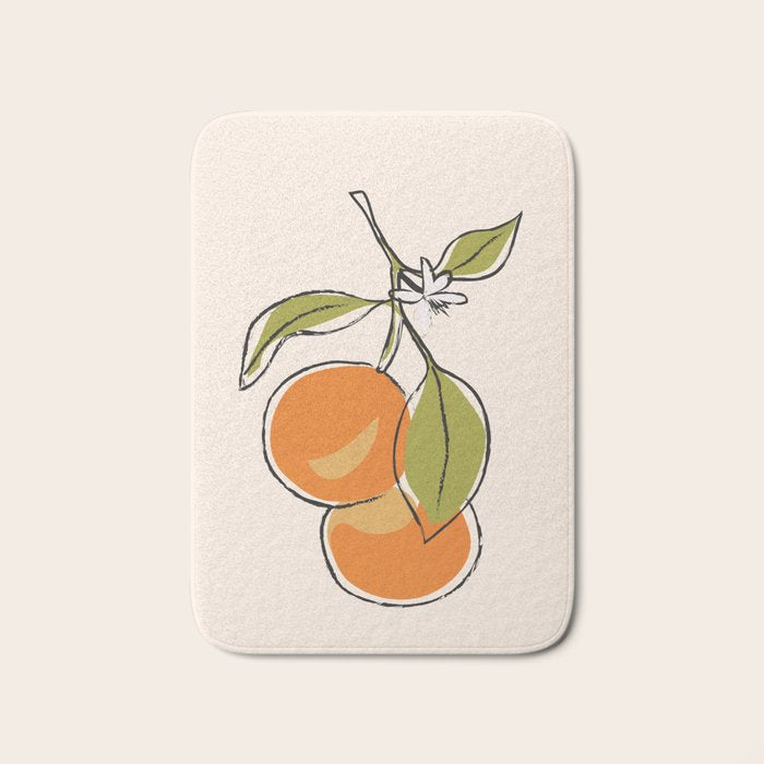 Modern Minimalist Oranges Bath Mat Gallery Image 1
